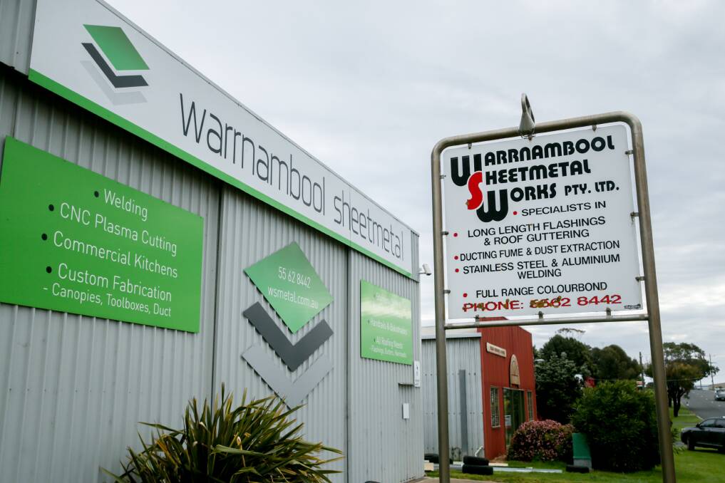 Closed: Warrnambool Sheetmetal owner Haydn Kavanagh and his four staff members have been tested for COVID-19 and are currently isolating at home after the business was listed as a Tier 1 exposure site on Wednesday morning. Picture: Chris Doheny
