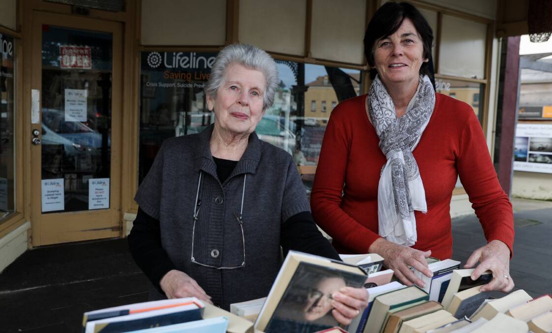  Help wanted: Lifeline Shop Port Fairy volunteers Lee Smith and Lyn Jones are preparing to welcome new volunteers to the store which has extended its opening hours to include Sundays. Picture: Rob Gunstone