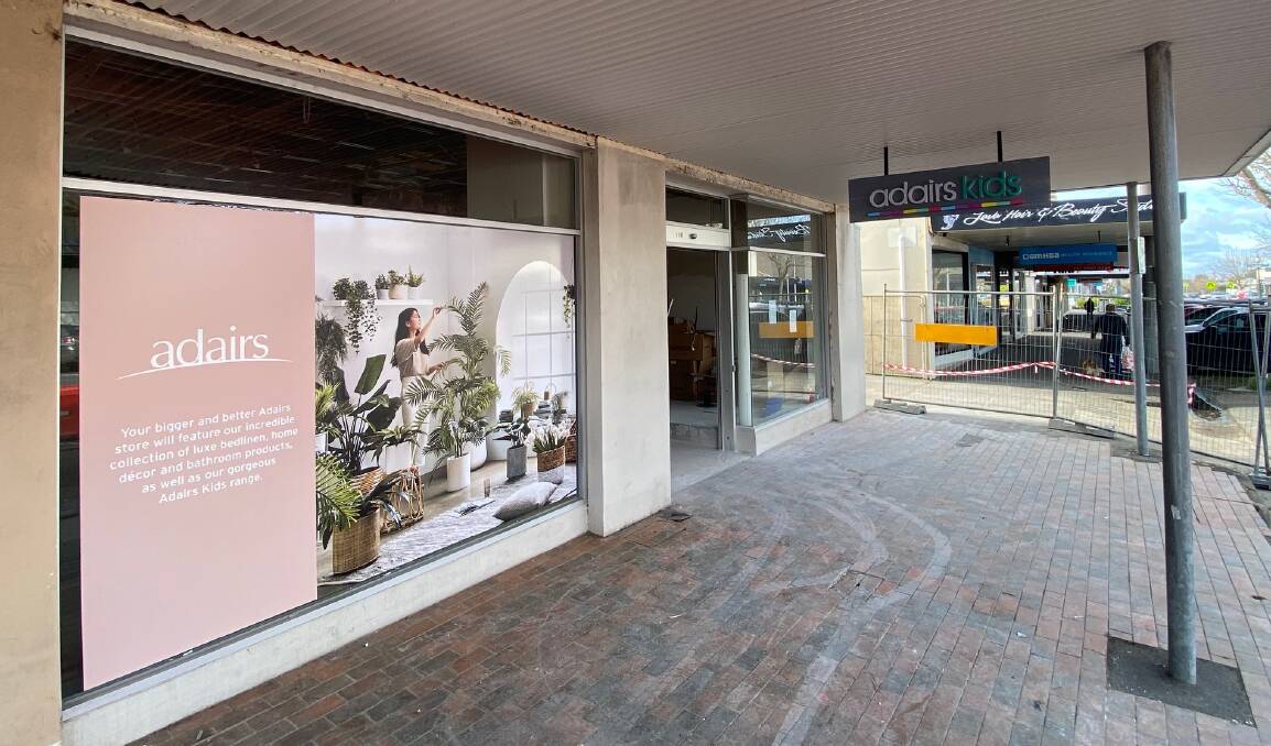 Demand: The new-look Warrnambool Adairs store, in Lava Street, will be more than double its original size when it re-opens next month.
