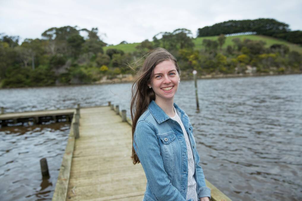 Making a difference: Without a Deakin University scholarship, marine biology student Bridget Elliott could not have afforded to study at the Warrnambool campus.