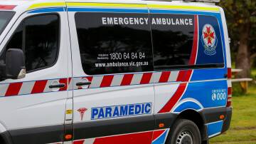 Rainy conditions: Couple taken to Warrnambool Base Hospital after the car they were in lost control and rolled multiple times at Glenfyne on Sunday. 