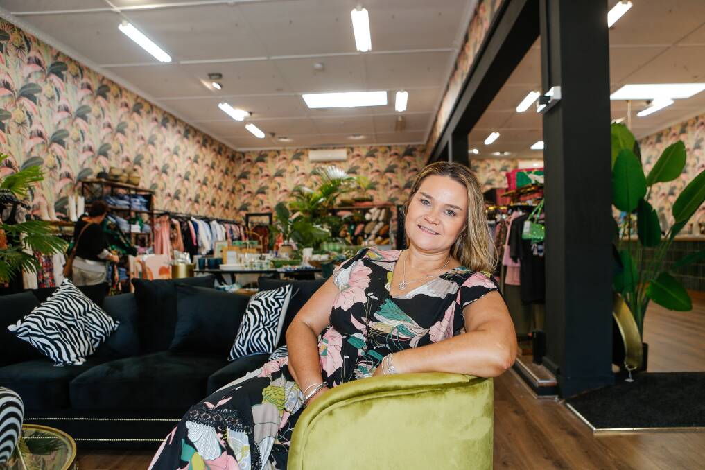 Coco Luxe Emporium owner Rachael Street in the new store which opened on Thursday and stocks clothing and homewares. Picture by Anthony Brady