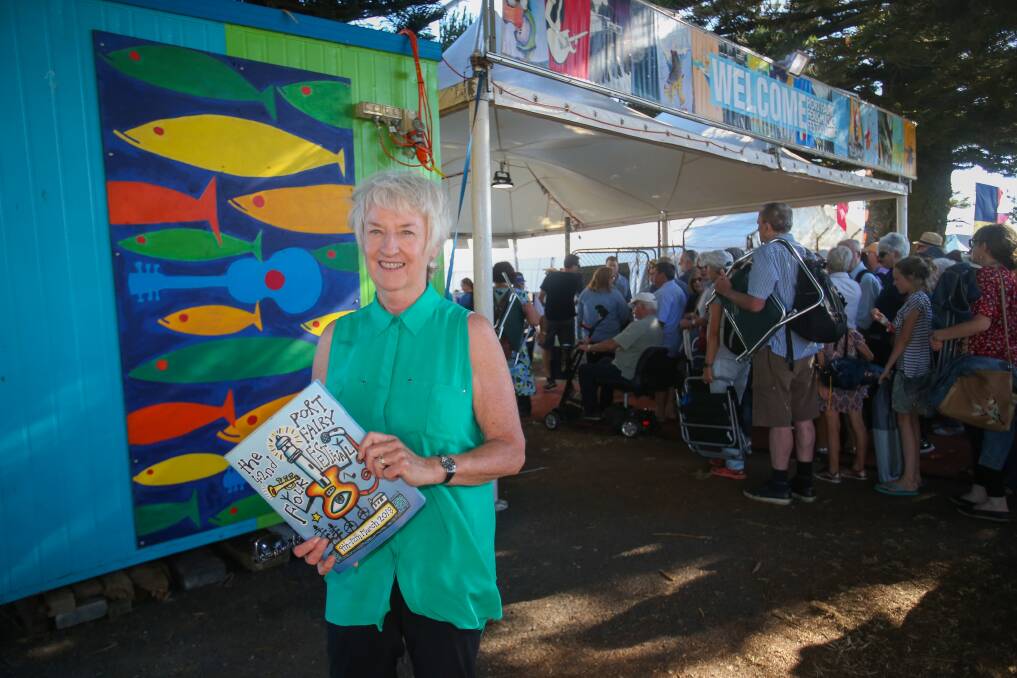 Wouldn't miss it: Melbourne's Pam Rycroft loves the Port Fairy Folk Festival and has been attending the event since 1983. Picture: Morgan Hancock

