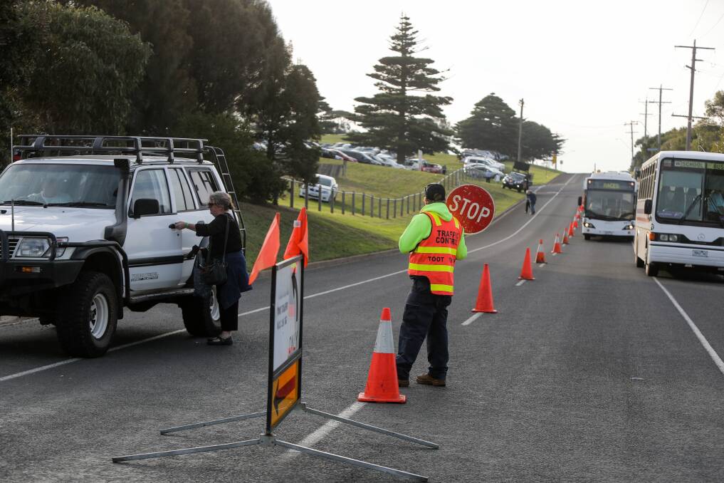 Traffic management: Changes to improve punter safety on Grafton Road when exiting the course, which were trialed at last year's carnival, will be adopted again this year. Picture: Rob Gunstone