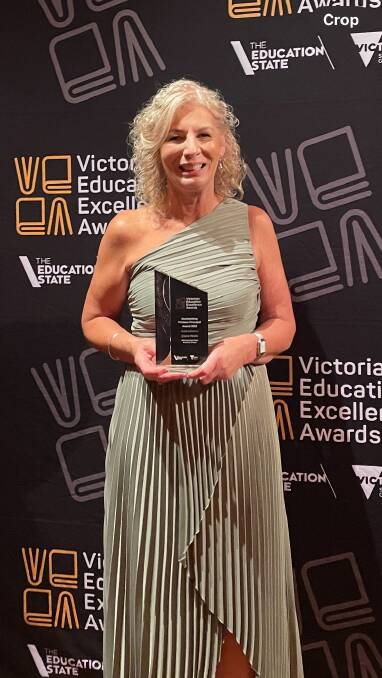 Warrnambool West Primary School principal Clare Monk was named outstanding primary principal at the 2023 Victorian Education Excellence Awards on October 28, 2023. Picture supplied