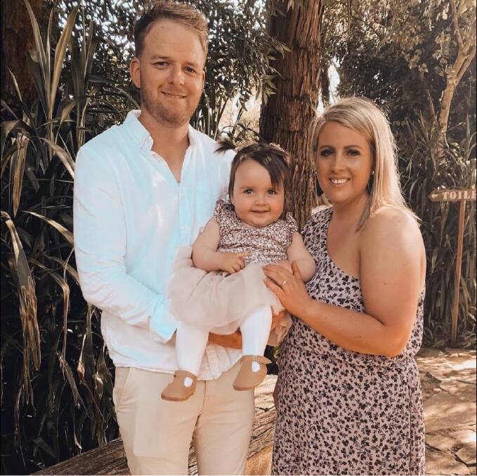 Family: Winslow's Ryan and Carly McArdle with daughter Elsie, 15 months, don't know how long they are going to have to wait to begin their next IVF round, after changes due to the latest COVID-19 outbreak.