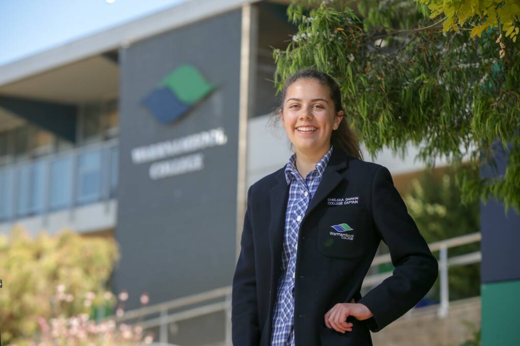 High achiever: Chelsea Darkin who completed VCE a year early as part of Warrnambool College's accelerated learning program received an ATAR of 96.65. Picture Chris Doheny
