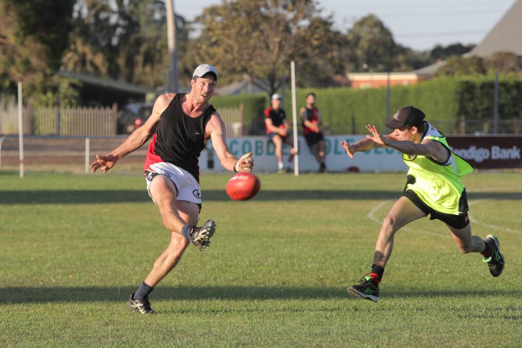 FLYING HOME: Cobden swooped on Paul Hinkley in the off-season, luring him back to the Bombers after a stint in the Geelong league. Picture: Rob Gunstone