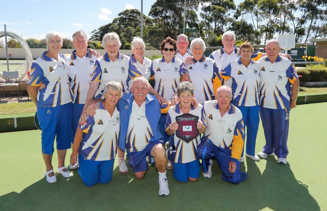 REDEMPTION: Warrnambool Blue celebrated its division two flag - 12 months after losing a grand final. Pictures: Morgan Hancock 