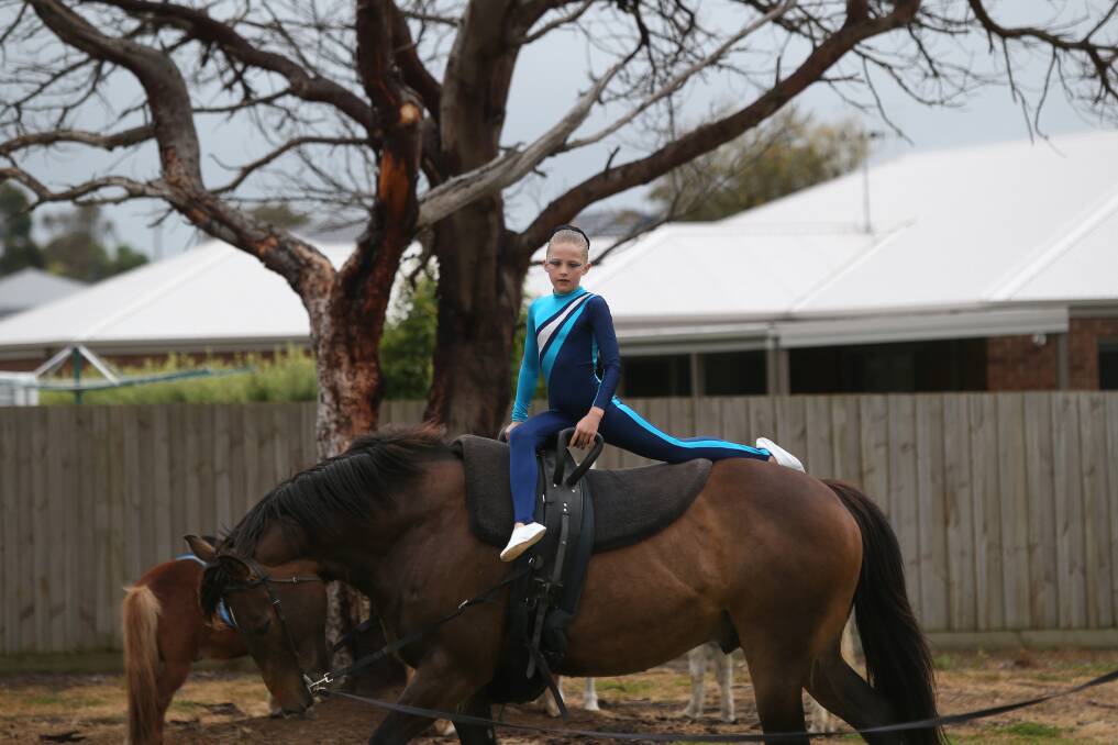 BIG STAGE: Portland's Jasmin Trewick, 10, is bound for the vaulting nationals in Sydney.