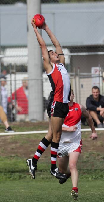FLYING INTO CONTENTION: Koroit forward Jarrod Korewha has kicked 12 goals in three games to push his case for Hampden interleague selection. Picture: Rob Gunstone