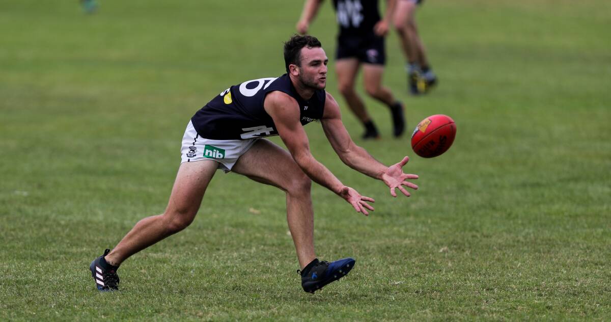 HOME-GROUND ADVANTAGE: Warrnambool's Thomas Ludeman and his Blues teammates will welcome Camperdown to Reid Oval on Saturday. Picture: Rob Gunstone