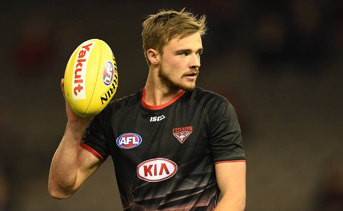 UPBEAT: Koroit export Marty Gleeson remained involved at Essendon despite a serious injury wiping out his 2018 AFL season. Picture: AAP