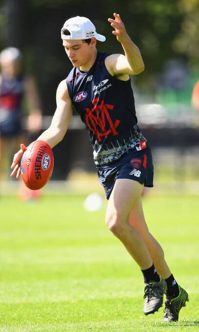 PRE-SEASON PAIN: North Warrnambool Eagles export Dion Johnstone is adjusting to the demands of AFL after a month at Melbourne. Picture: Getty Images
