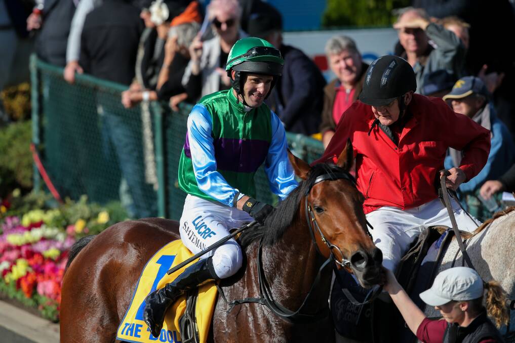 PROUD AS PUNCH: Champion jumps jockey Steven Pateman was thrilled to win the Brierly Steeplechase aboard Zed Em for trainer Patrick Payne. Picture: Rob Gunstone