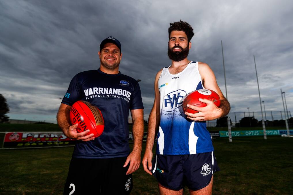 KEY INCLUSIONS: Forward Darren Ewing and defender Alex Shipard are hoping to complete the Blues’ puzzle in 2019. Picture: Morgan Hancock