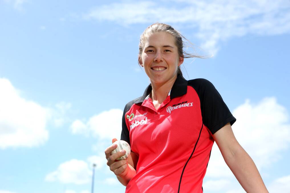 THAT'S THE SPIRIT: Mortlake teenager Georgia Wareham is taking big strides in her cricket, signing on with Vic Spirit for the 2017-18 Australian summer. Picture: Amy Paton