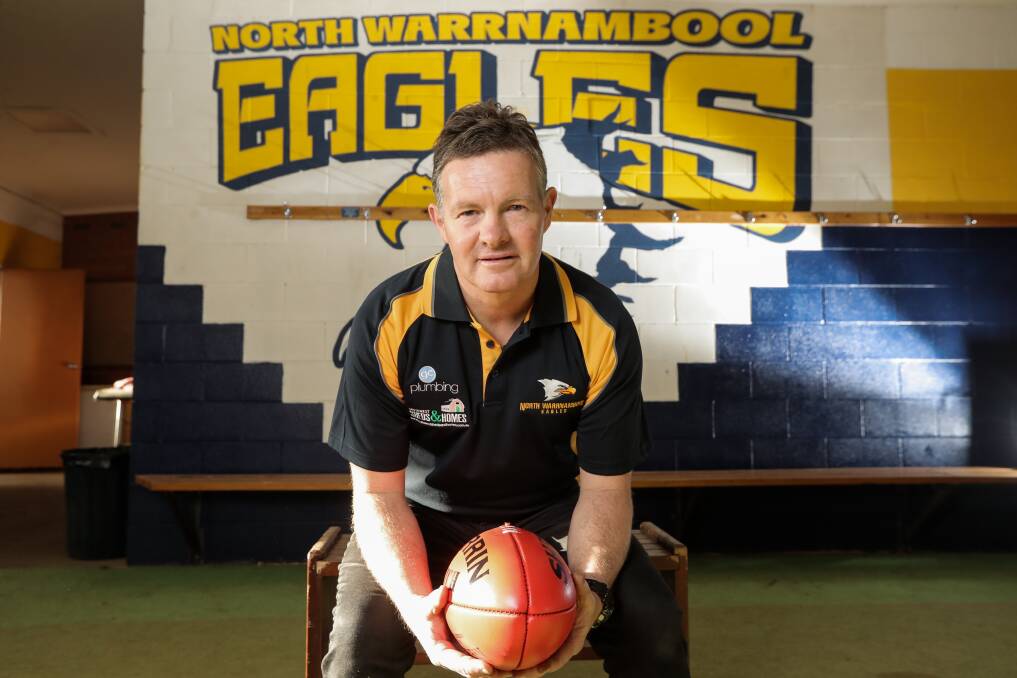 NEW HOME: Esteemed coach Adam Dowie is chasing a seventh Hampden league flag - this time with North Warrnambool Eagles. Picture: Rob Gunstone
