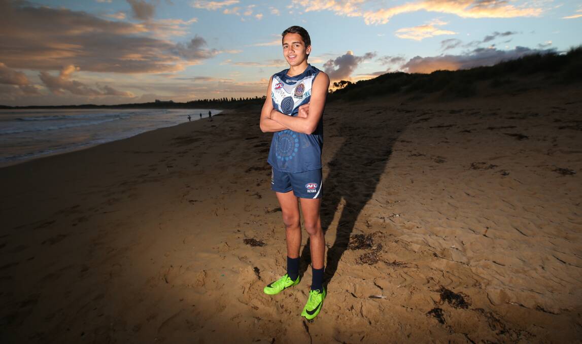 BRIGHT FUTURE: Jamarra Ugle-Hagan is only 16 and will be a TAC Cup bottom-age prospect in 2019. But a chance to don Greater Western Victoria Rebels' colours has come early for the South Warrnambool-aligned teenager.