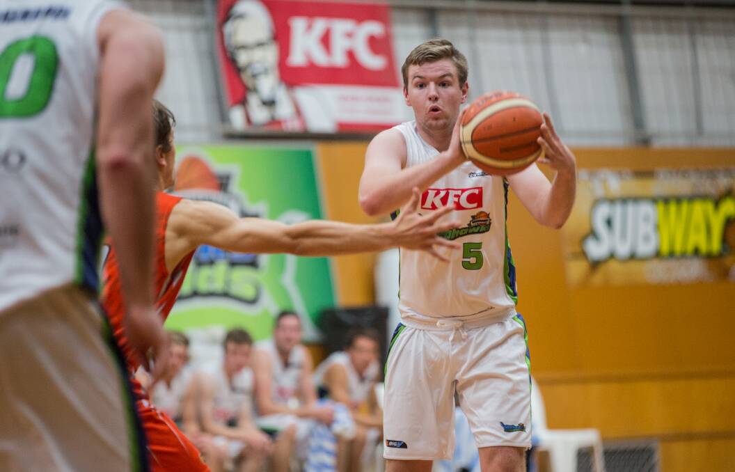 MAKING INROADS: Liam Osborne is learning to use his voice on court as he settles into Big V ranks with Warrnambool Seahawks. Picture: Christine Ansorge