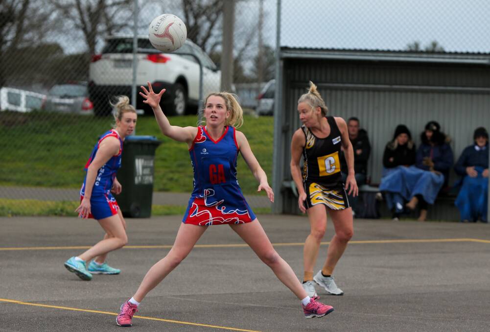 ATTACKING WEAPON: Jacqui Arundell is considered an important cog in Terang Mortlake's netball side. She will play in goal attack against Camperdown on Saturday.
