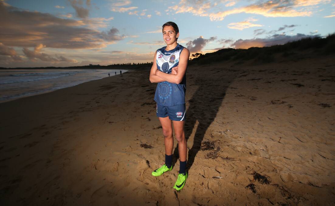 TALL TIMBER: South Warrnambool footballer Jamarra Ugle-Hagan enters the 2019 AFL Academy with big wraps. Picture: Morgan Hancock