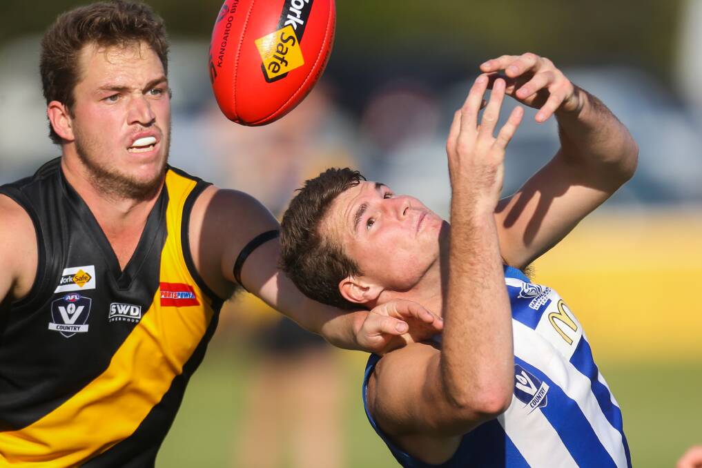 RIVALS: Former Western Border clubs Portland and Hamilton Kangaroos (then Imperials and Magpies) relish playing on Anzac Day each Hampden league season. Picture: Morgan Hancock