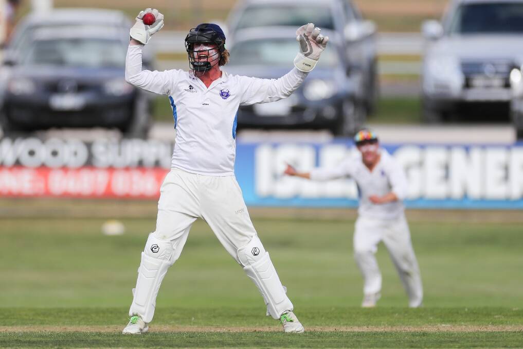 HOWZAT: Russells Creek wicket-keeper Cam Williams is ready for the 2019-20 Warrnambool and District Cricket Association season. Picture: Morgan Hancock 