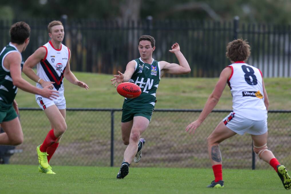 BIG-GAME PERFORMER: Warrnambool footballer Jackson Bell shone for the Hampden league at representative level in 2017. Picture: Rob Gunstone