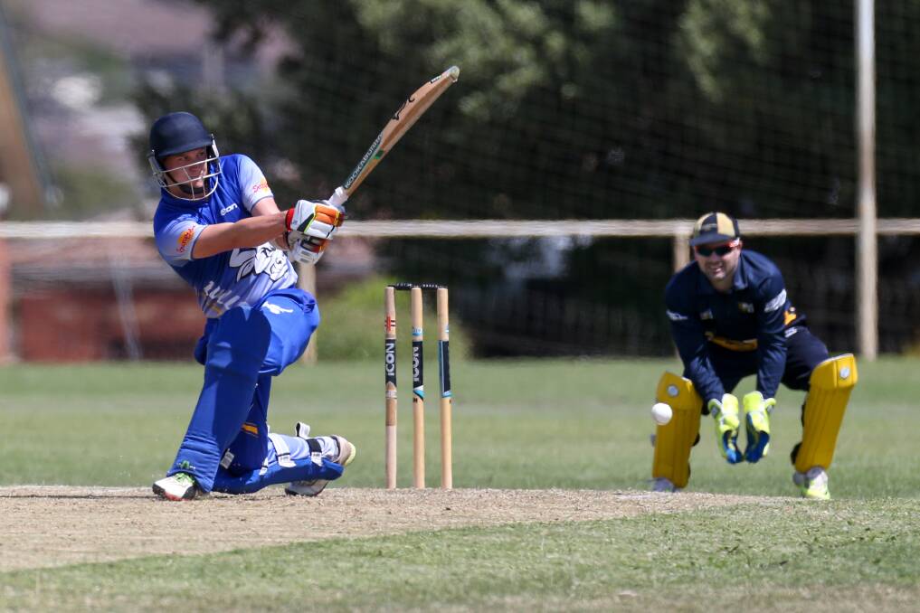 TON OF FUN: Mark Murphy put in a captain's performance in the WDCA twenty20 grand final on Sunday, making 101 for the victorious Brierly-Christ Church Bulls. Picture: Rob Gunstone 