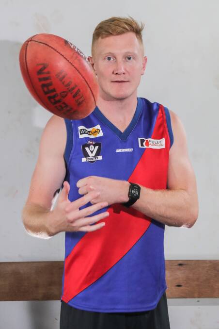 DIFFERENT SHADE OF RED AND BLUE: Ex-Melbourne Demon Jordie McKenzie will be back in Terang Mortlake colours in 2018. Picture: Morgan Hancock