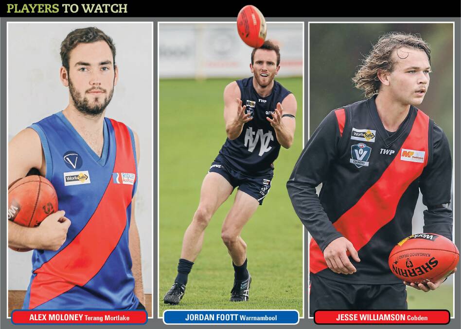 MAKING THEIR MARK: These three footballers are expected to play key roles for their respective Hampden league sides in 2018, according to their bullish coaches Michael Sargeant, Matt O'Brien and Levi Dare.