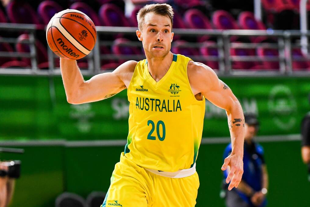 AUSSIE PRIDE: Warrnambool's Nathan Sobey is making a contribution for the Boomers at the Commonwealth Games. 