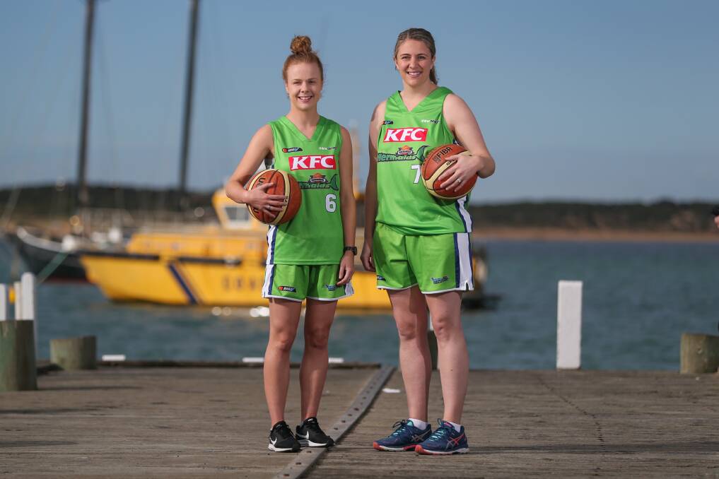 FAMILY TIES: Warrnambool Mermaids' sisters Carly Pulling and Louise Brown are chasing Big V success. Picture: Morgan Hancock