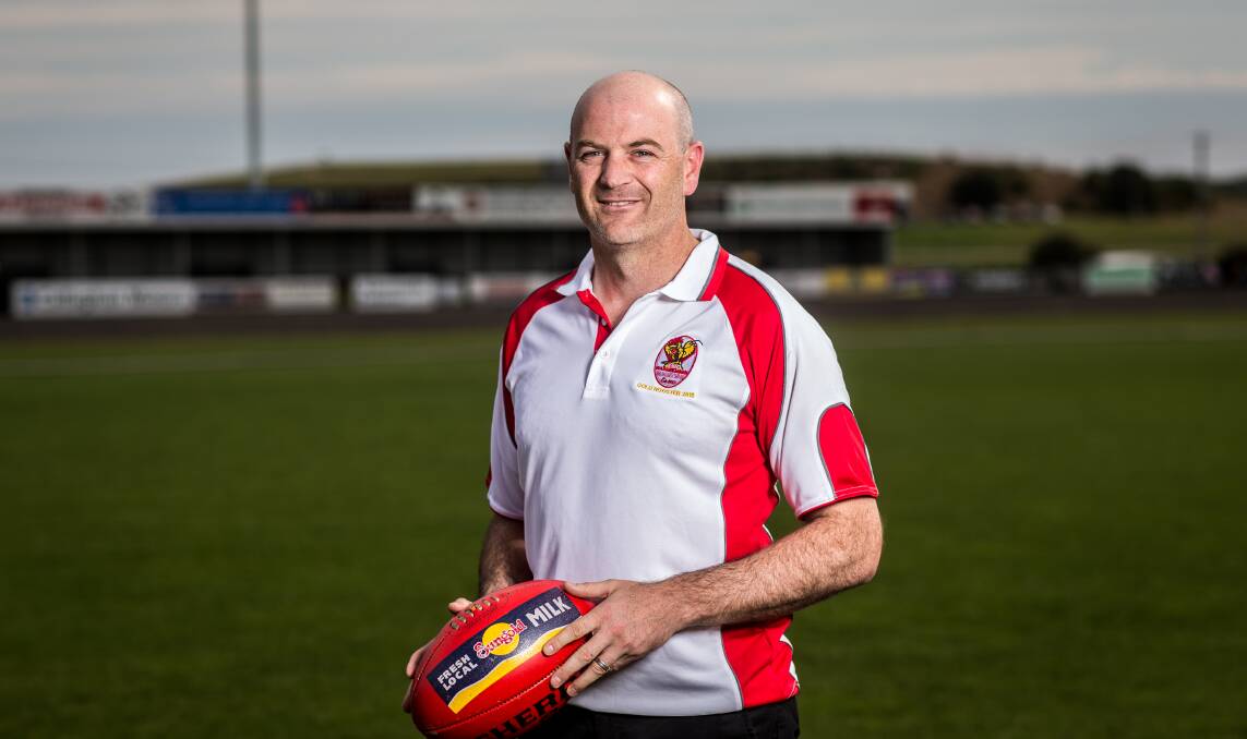 EMBRACING THE CHALLENGE: New South Warrnambool coach Mat Battistello will get an indication of where his side is placed when the Roosters host reigning premier Koroit on Good Friday. Picture: Christine Ansorge 