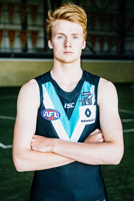 BIG STAGE PERFORMER: AFL draftee Willem Drew will run out for Port Adelaide Magpies in the SANFL decider on Sunday. Picture: Kane Chenoweth, Port Adelaide