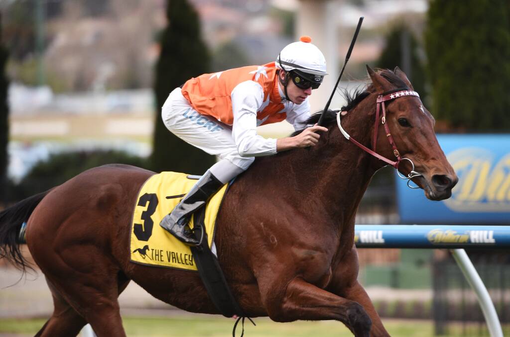 RACE READY: Jordan Childs, pictured riding Royal Rapture at Moonee Valley, will be aboard Warrnambool-trained Royal Butterfly on Saturday at Caulfield. Picture: Getty Images 