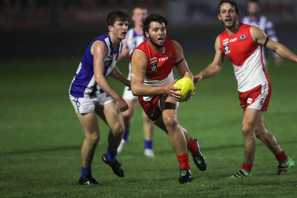 TOP GAME: South Warrnambool's Sam Thompson played a big role in their round one win over Hamilton Kangaroos. Picture: Rob Gunstone