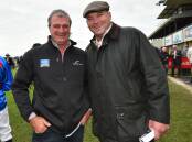 TOP TEAM: Ballarat trainer Darren Weir, pictured with former Black Caviar leader Peter Moody, notched 14 winners at the 2017 May Racing Carnival. Picture: Vince Caligiuri/Getty Images