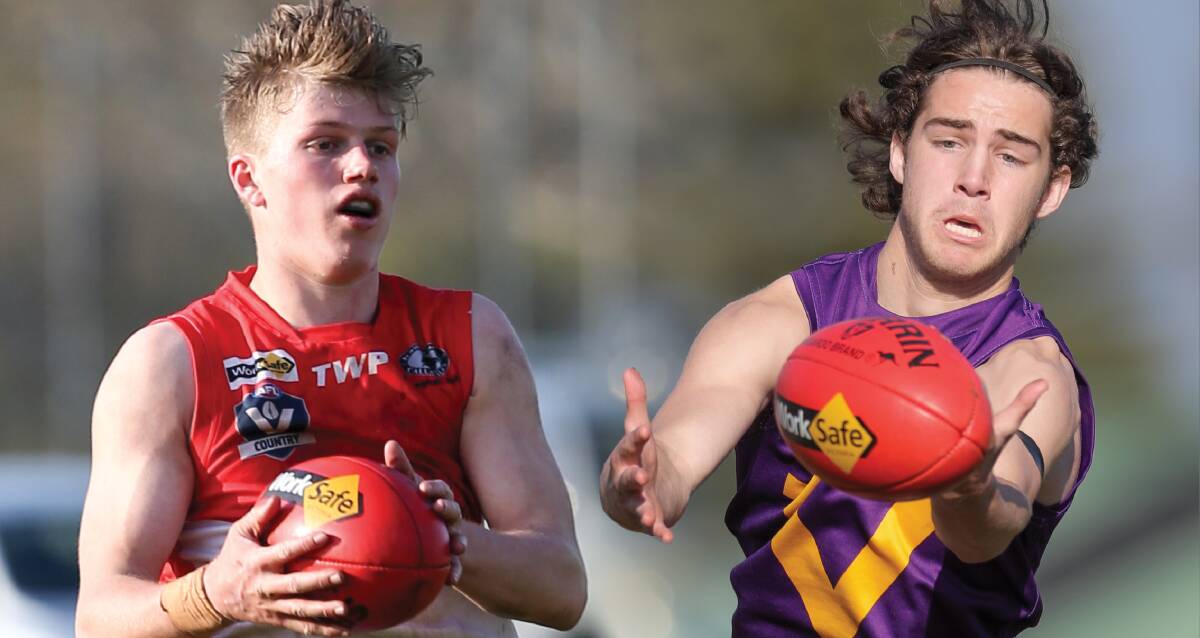TALENTED TEENS: South Warrnambool's Jay Rantall and Port Fairy's Josh Dwyer will play NAB League for the first time on Saturday. Pictures: Michael Chambers, Morgan Hancock