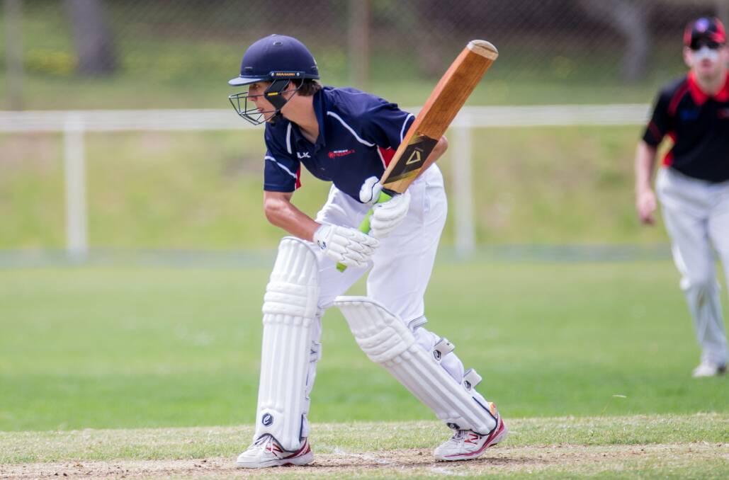 RUN MACHINE: Fletcher Cozens is dominating Horsham Under 15 Country Week. He's made 99 and 104 runs in his two innings for Warrnambool Gold. Picture: Christine Ansorge 
