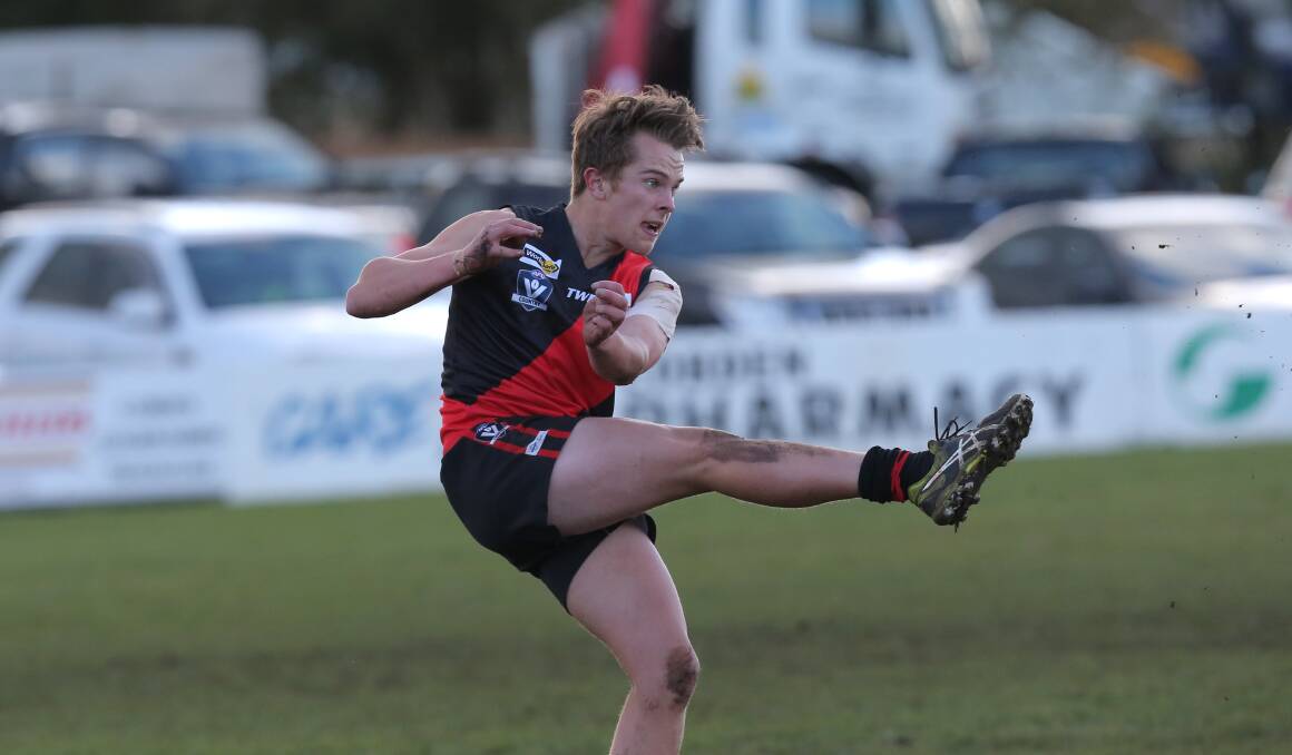 GAME ON: Cobden midfielder Joel Moriarty will play against Port Fairy at Gardens Oval on Saturday.