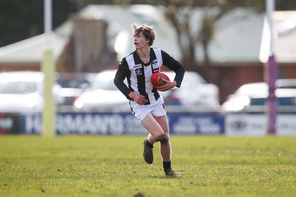 EARNING HIS WINGS: Camperdown footballer Riley Arnold won the Magpies' best and fairest last season and is expected to improve again in 2018. Picture: Morgan Hancock