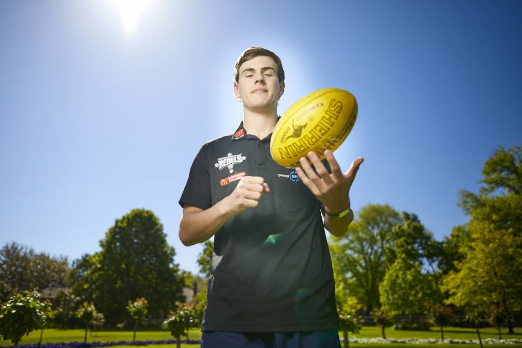 BRIGHT FUTURE: Mortlake teenager Isaac Wareham is in the AFL Academy. He also plays for TAC Cup GWV Rebels. Picture: Luka Kauzlaric