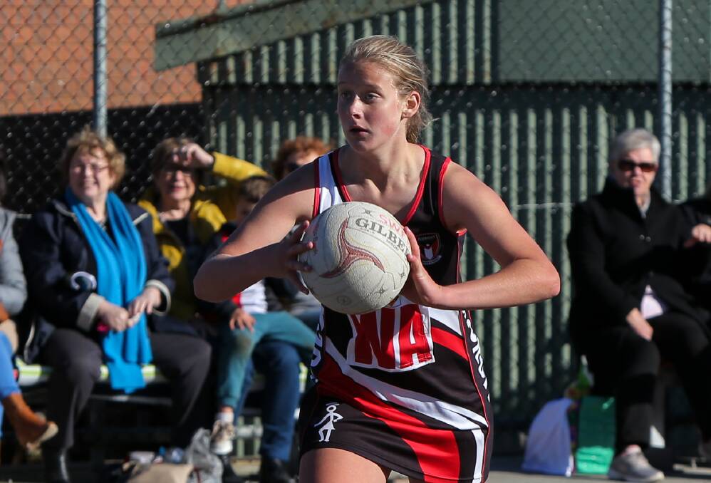 SETTLING IN: Koroit teenager Sophie McDonald is adjusting to Hampden open grade netball. Picture: Rob Gunstone