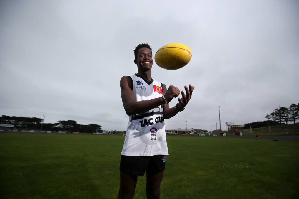 EXCITED: South Warrnambool footballer Mar Gattek is preparing for his first TAC Cup season with North Ballarat Rebels. Picture: Amy Paton