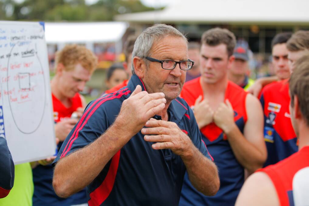 BACK TO THE DRAWING BOARD: Timboon Demons mentor Mick Hunt is ready for his third straight season in charge. Picture: Morgan Hancock