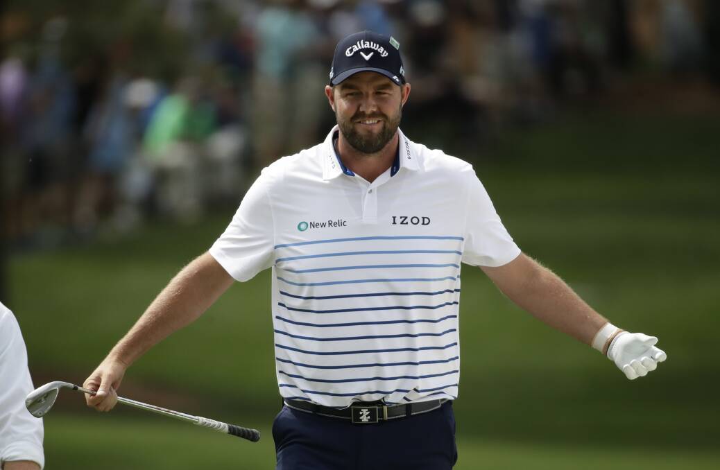 FLYING: Warrnambool's Marc Leishman is leading in Texas after shooting a 10-under opening round. Picture: AP 