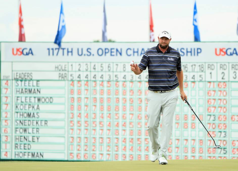 BIG STAGE: Warrnambool export Marc Leishman was the only Australian golfer to make the cut at the US Open. Picture: Getty Images