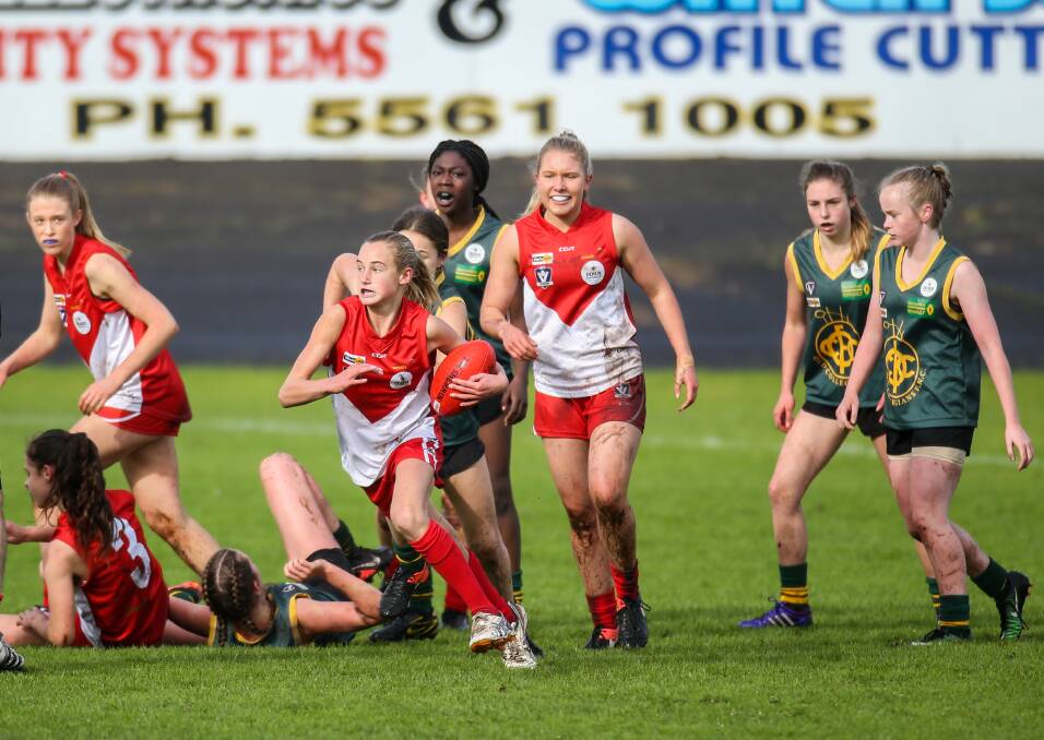 GAME-CHANGERS: South Warrnambool's Stella Bridgewater was part of the inaugural south-west female football competition. Picture: Amy Paton